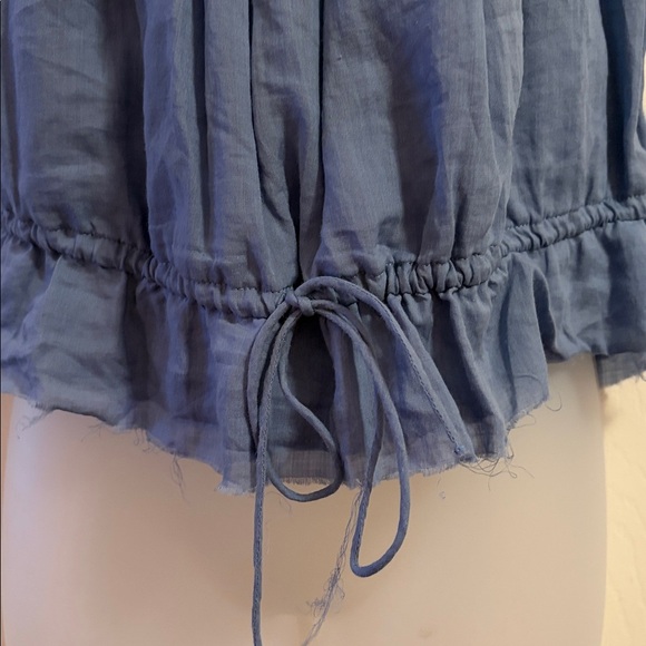 Frame Denim Women’s Shirt Top Spaghetti Straps Blue Cotton size Small - Picture 3 of 10